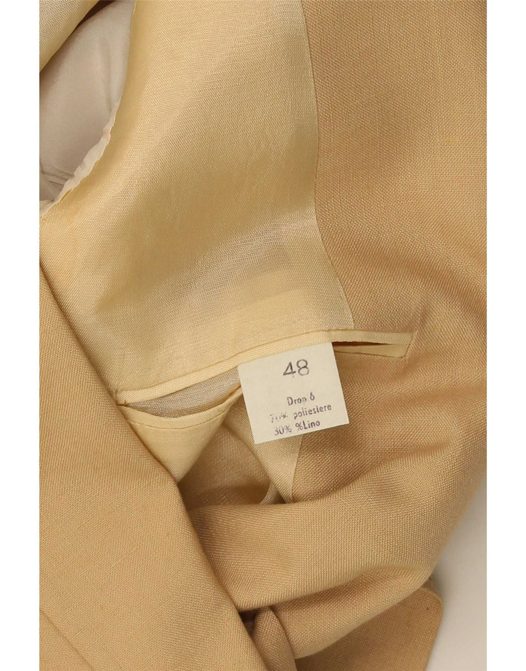 Jachetă vintage pentru bărbați cu 2 nasturi IT 48 Medium Bej Poliester