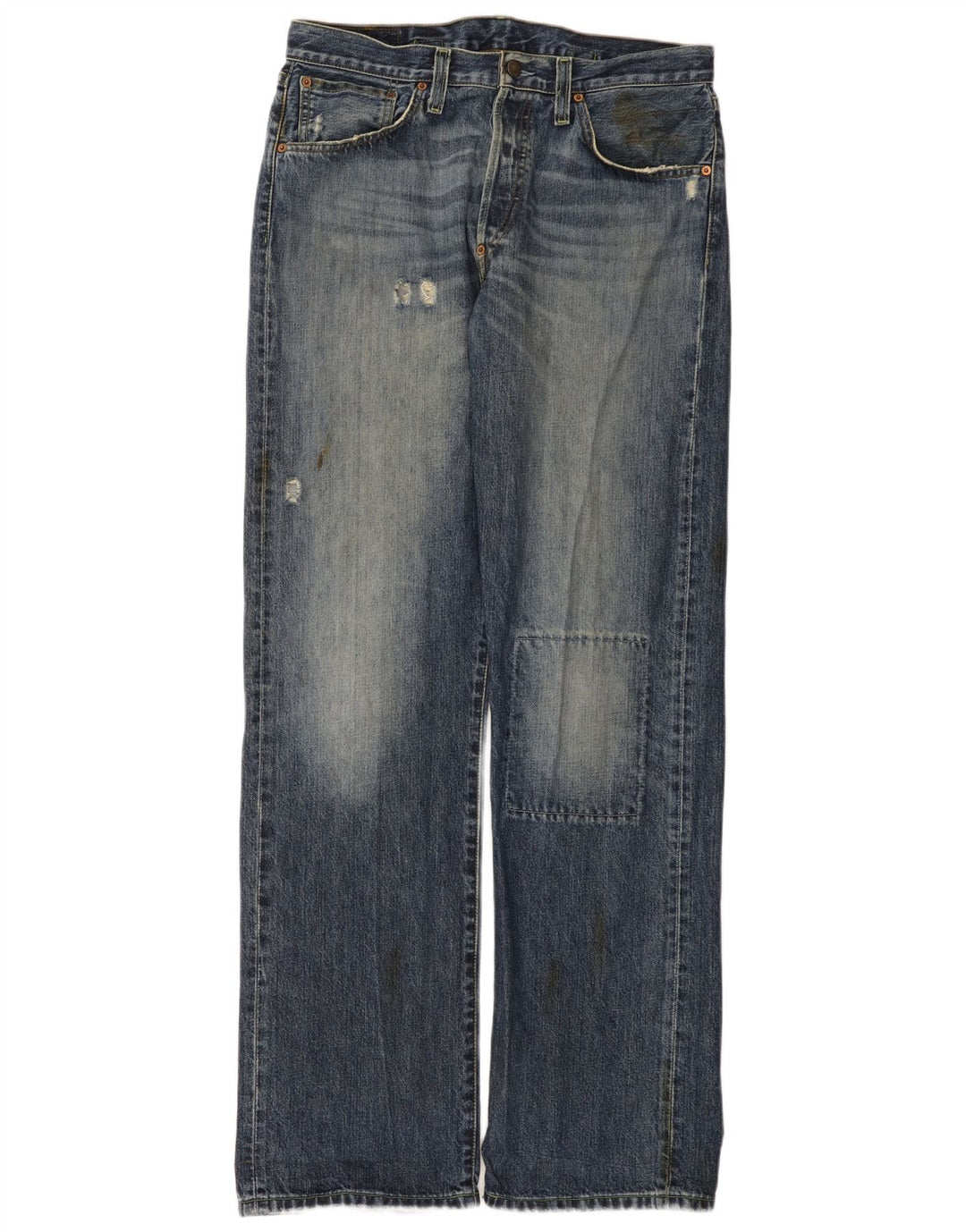 Blugi pentru bărbați Levi's 542 Distressed Bootcut W32 L34 Bumbac albastru