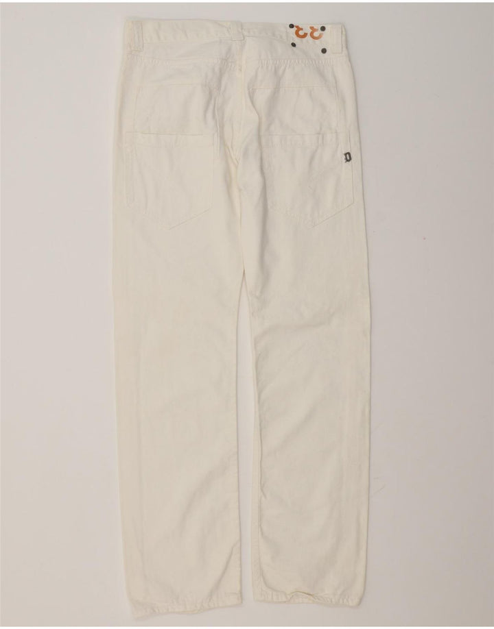 Blugi Dondup Stan Dart drepte pentru bărbați W33 L32 bumbac alb