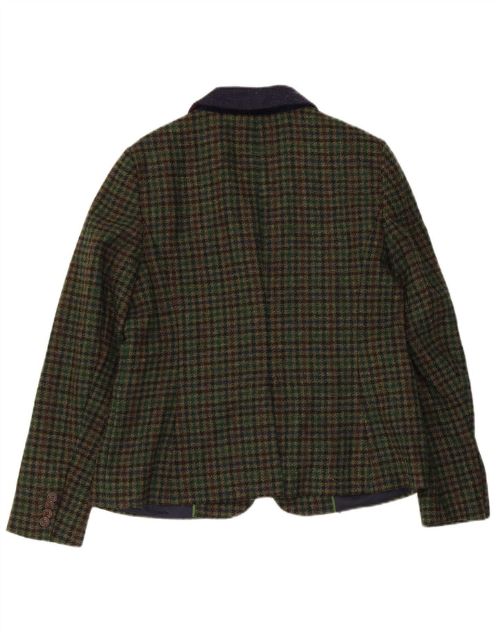 Jachetă Hobbs pentru femei, cu 1 nasture, UK 14, lână mare, verde, picior de gală