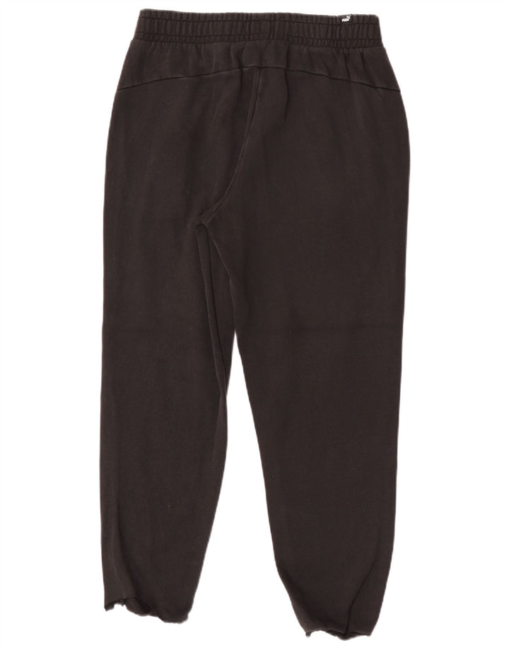 Pantaloni de trening Puma pentru bărbați, bumbac mediu negru