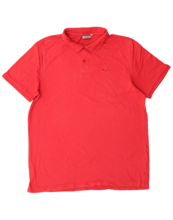 Tricou polo LOTTO pentru bărbați, bumbac roșu mare