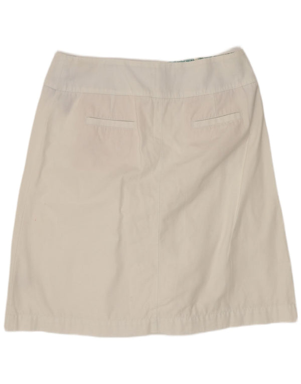 Fustă A-Line Boden pentru femei UK 16 Large W32 Bumbac alb
