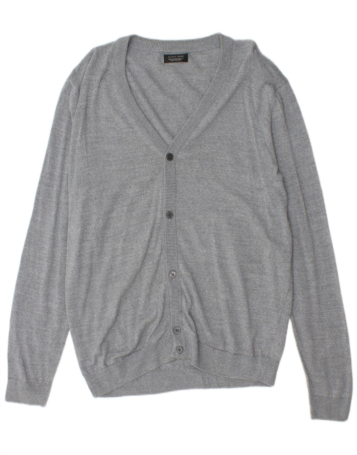 Pulover cardigan pentru bărbați Zara XL gri