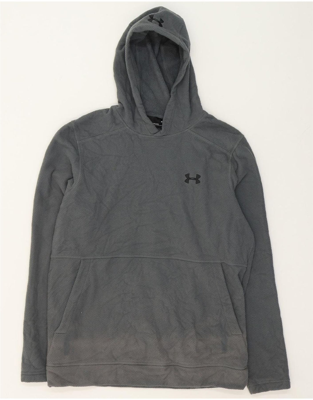 UNDER ARMOUR Mens Hoodie Jumper Medium Grey Polyester Vintage Under Armour and Second-Hand Under Armour from Messina Hembry 