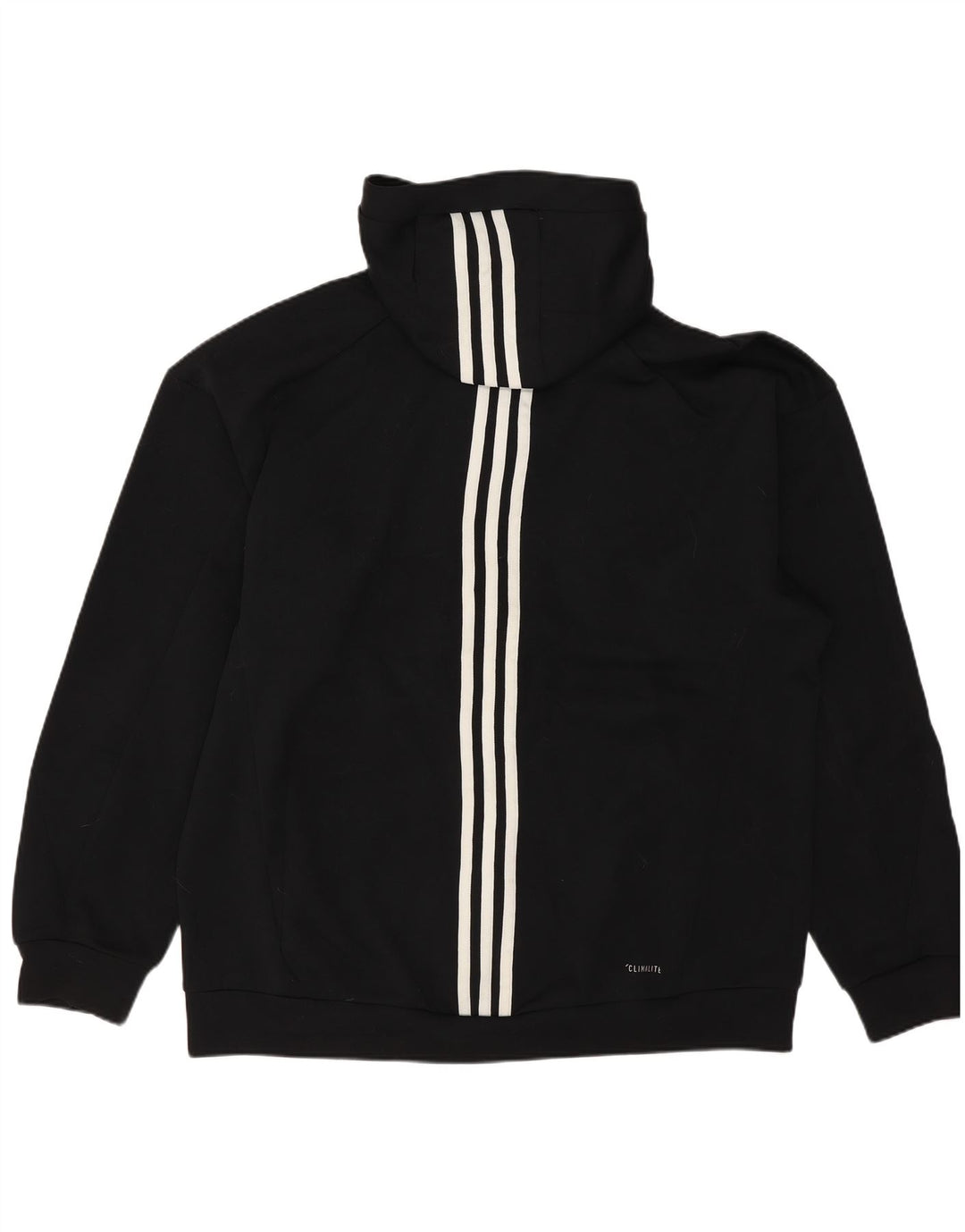 Pulover ADIDAS Climalite Graphic Zip pentru bărbați, poliester mediu negru