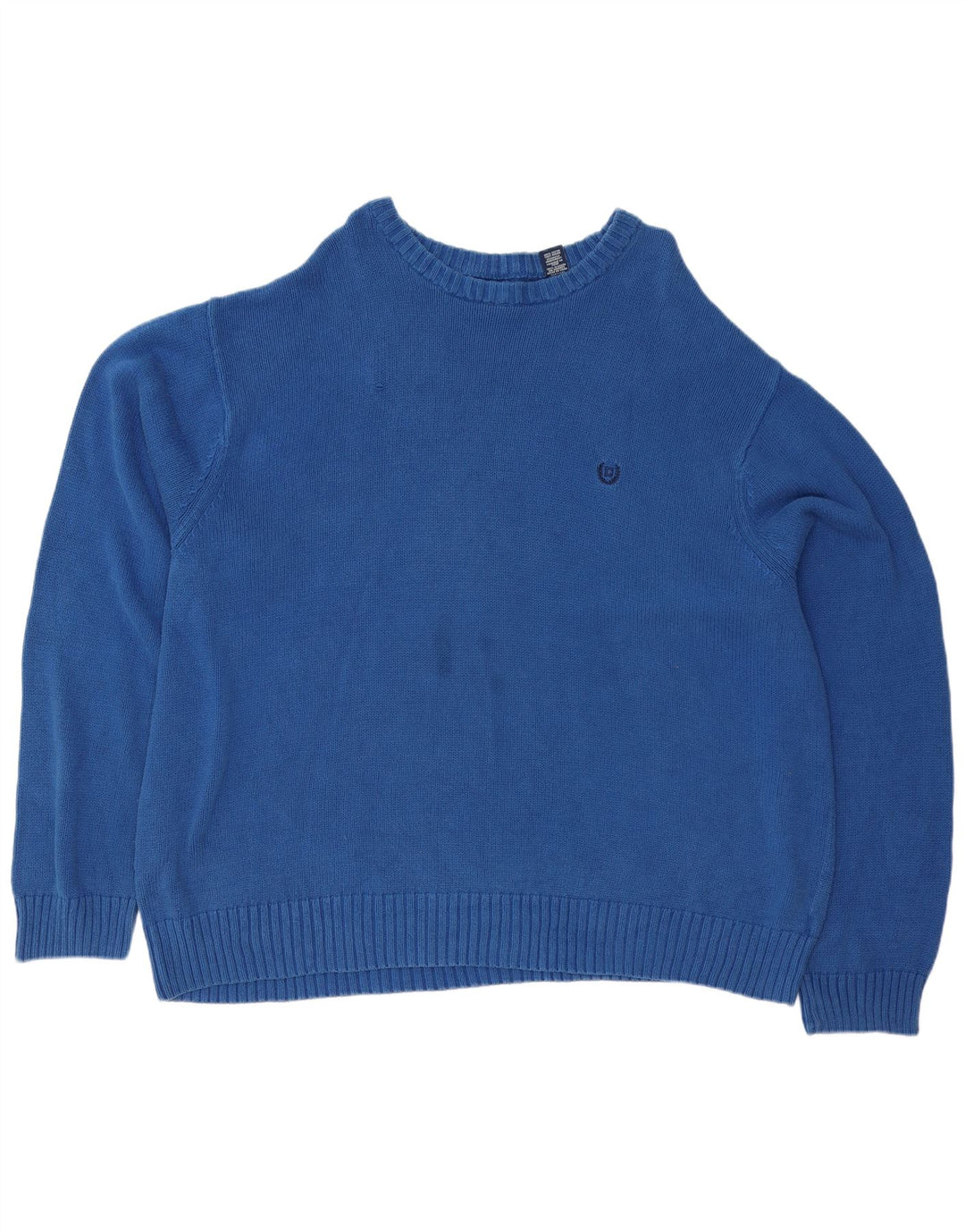 Pulover Chaps pentru bărbați cu gât mare, bumbac albastru 4XL