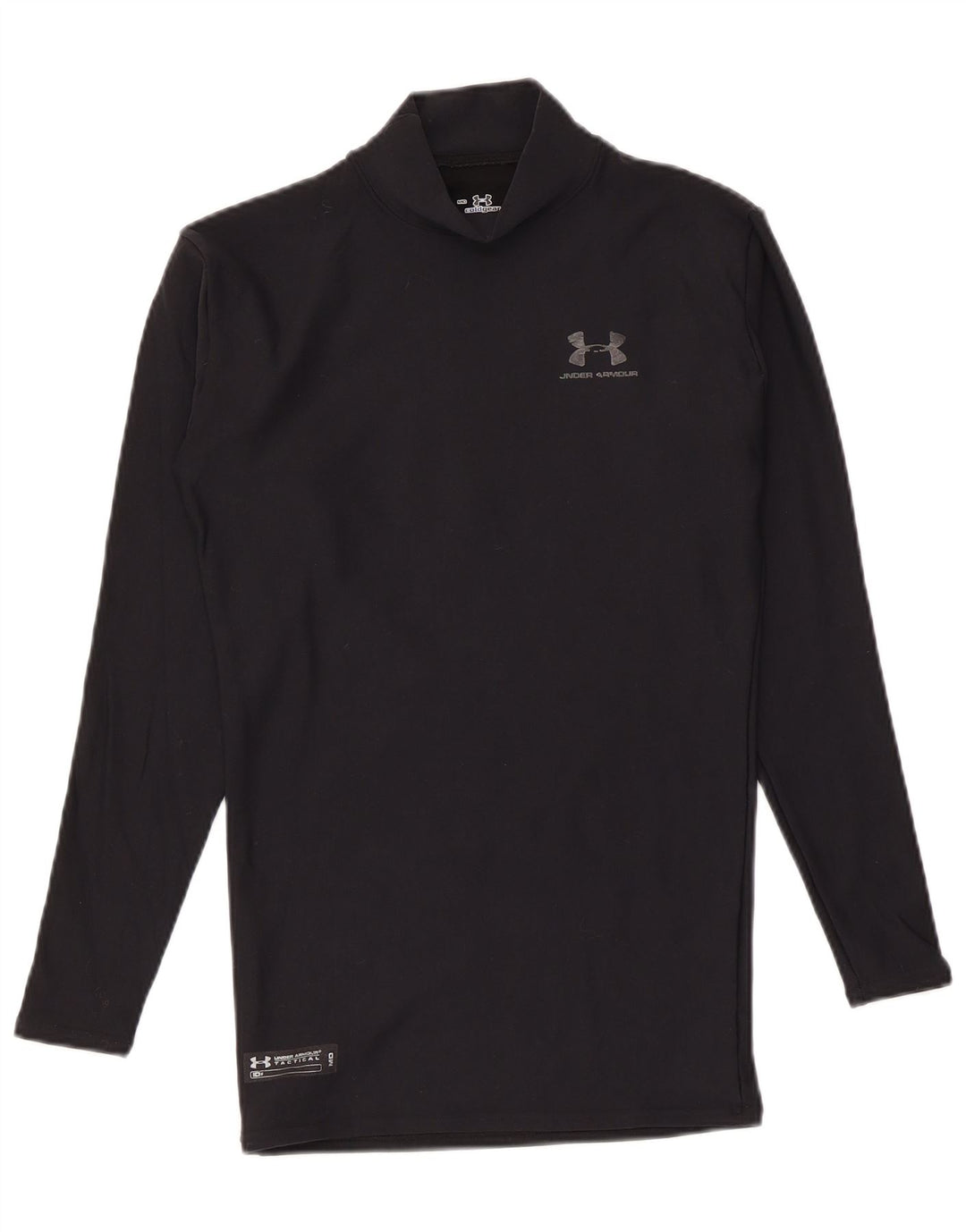 Top de compresie Under Armour pentru bărbați cu mânecă lungă, mediu negru, nailon
