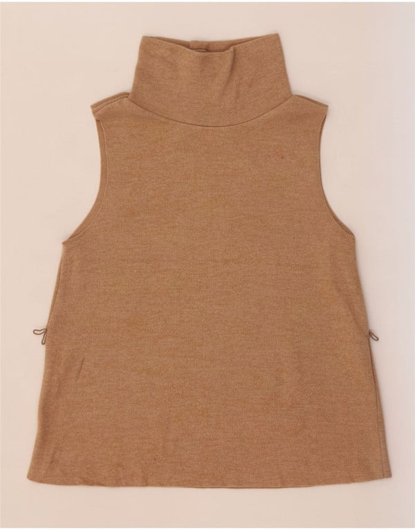Vest Vest Top Femei Zara UK 12 Medium Bej Bumbac