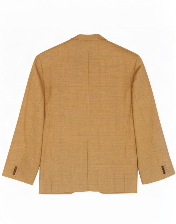 Jachetă Blazer pentru bărbați Pierre Cardin cu 2 nasturi UK 42 XL Lână nouă cu carouri galbene