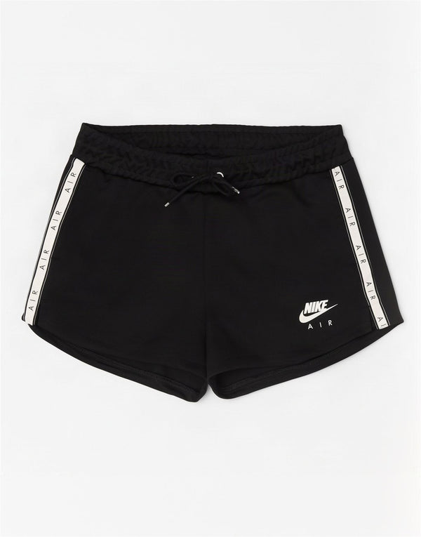 Pantaloni scurți sport grafic Nike pentru femei UK 12 Medium Black Colorblock Poliester