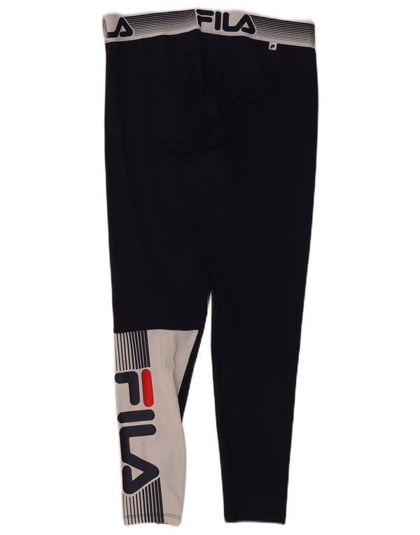 Leggings cu grafică pentru femei Fila UK 14 Medium Bleumarin Poliester color bloc