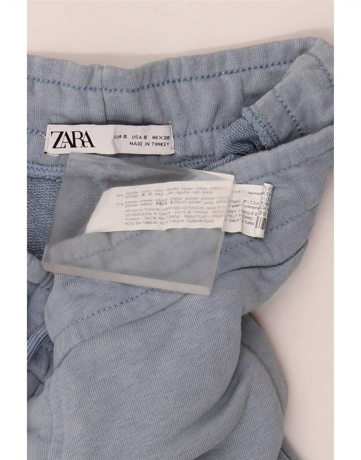 Pantaloni de trening Zara Barbati Joggeri Mici Bumbac Albastru