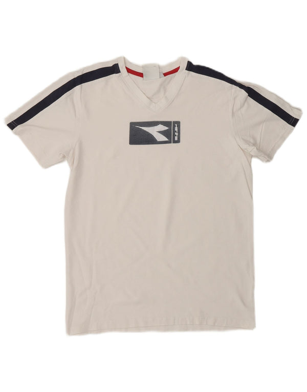 Tricou grafic pentru bărbați DIADORA Top Medium White Colorblock
