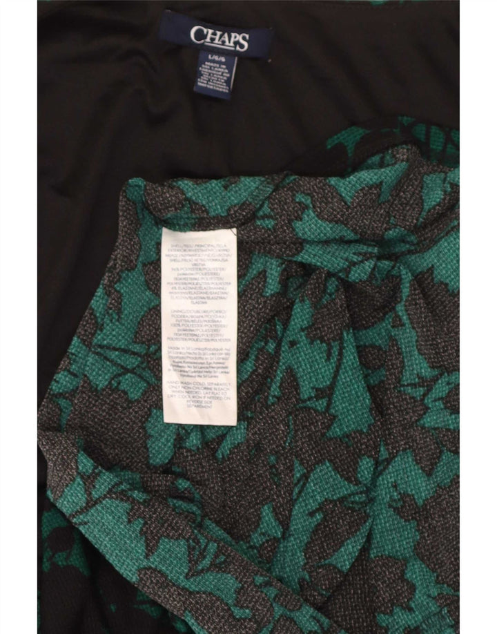 Rochie teacă pentru femei Chaps, cu mâneci 3/4, mare, verde, cu flori din poliester