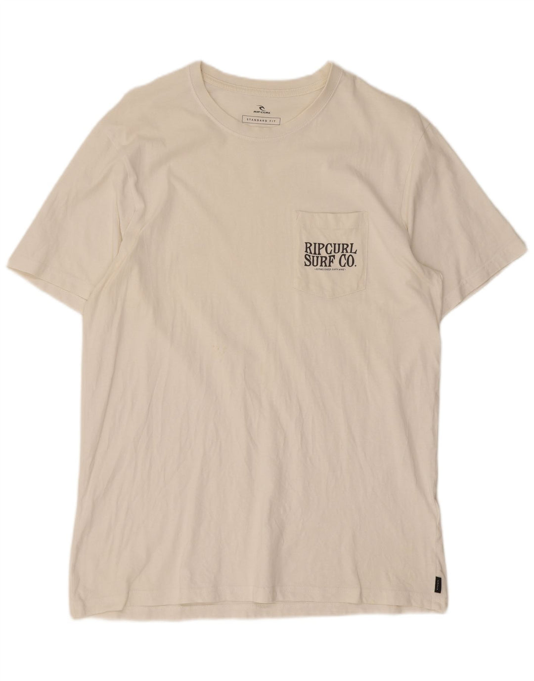 Tricou grafic Rip Curl pentru bărbați, cu croiala standard, Top mare, alb