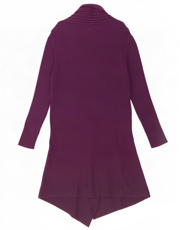 Pulover cardigan deschis asimetric pentru femei Marks & Spencer UK 20 2XL Violet