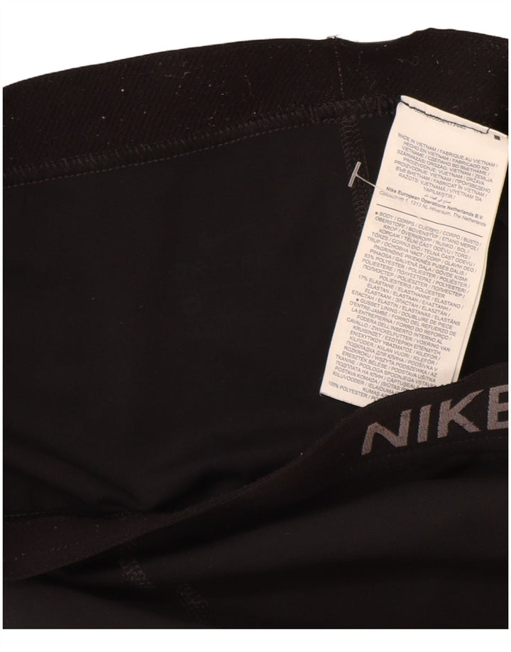 Leggings crop grafic pentru femei Nike UK 8 Poliester negru mic