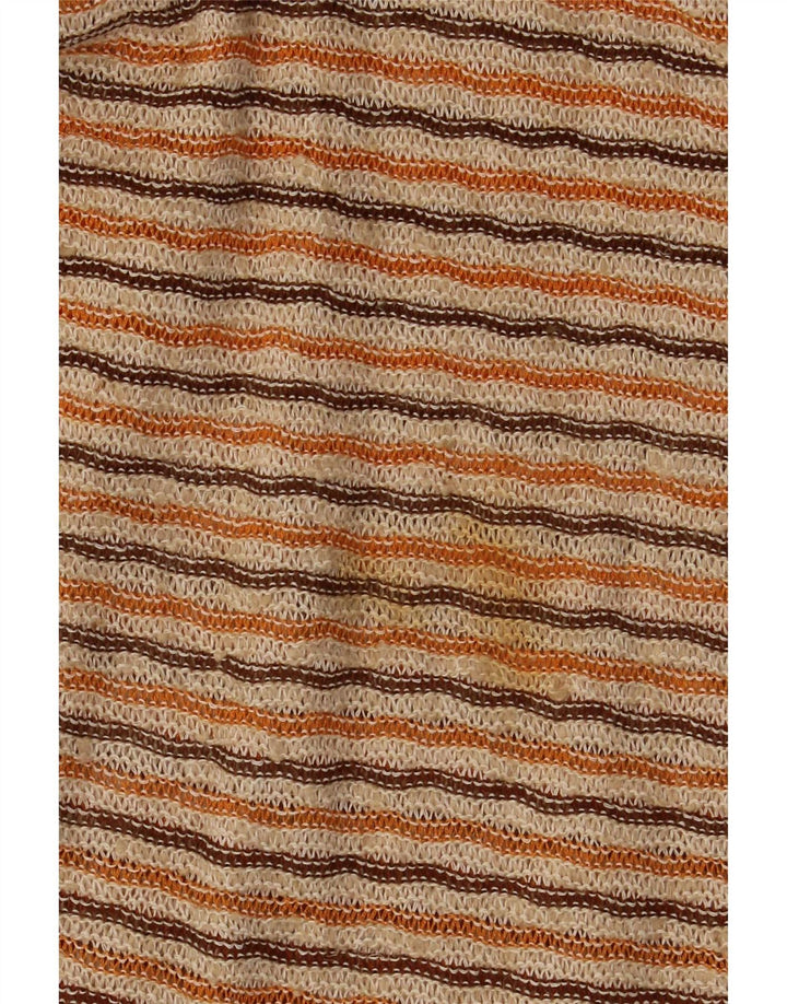 Rochie vintage pentru femei din tricot UK 12 Medium, multicolore, cu dungi