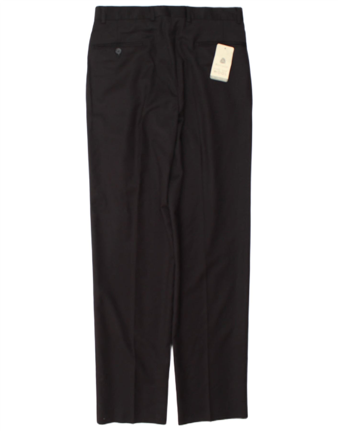Pantaloni de costum vintage pentru bărbați IT 48 Medium L32 L34 Lână neagră