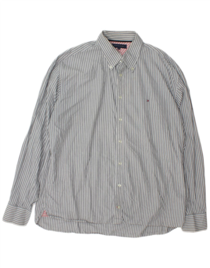 Cămașă pentru bărbați Tommy Hilfiger 2XL, bumbac cu dungi gri