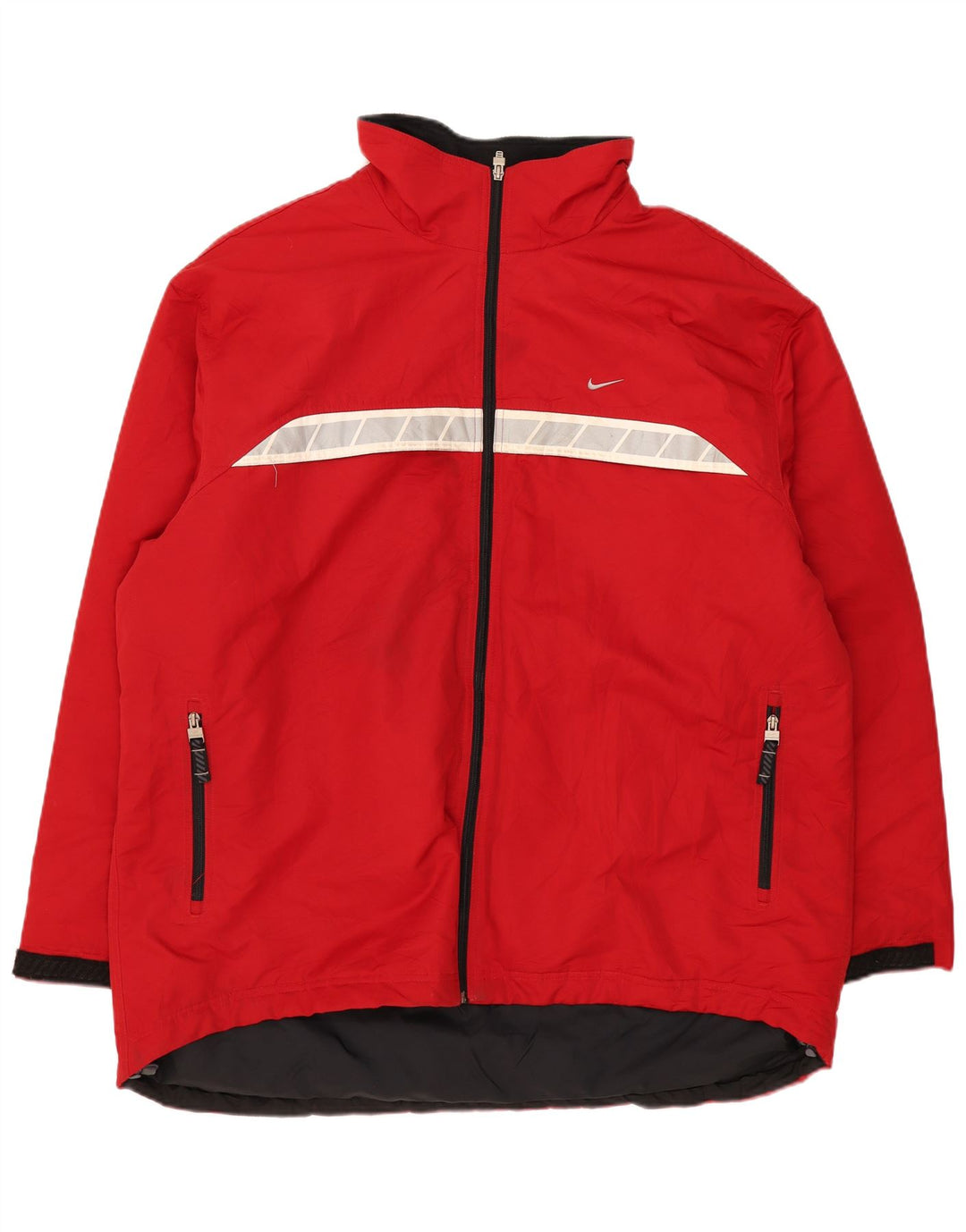Jachetă de vânt pentru bărbați Nike UK 44 2XL, roșu, poliester color bloc