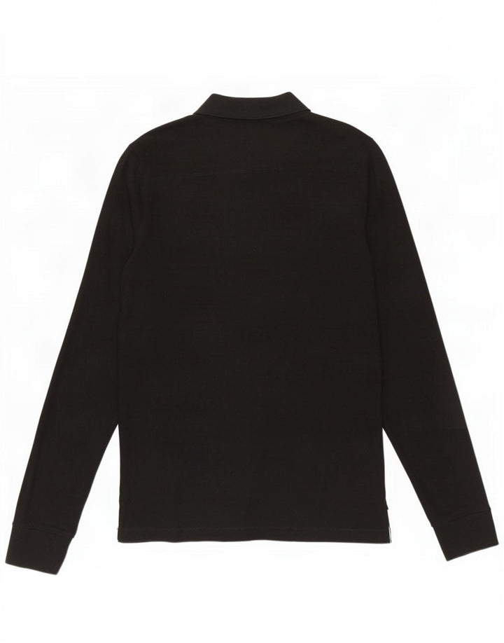 Tricou polo cu mânecă lungă pentru bărbați French Connection, bumbac mediu negru