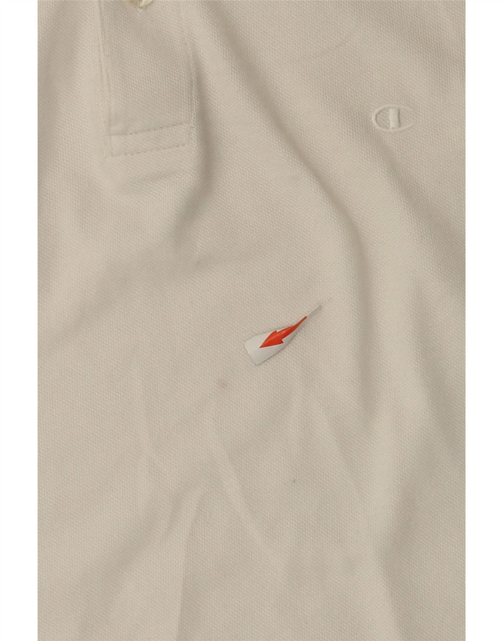Tricou polo Champion pentru bărbați, bumbac alb mediu