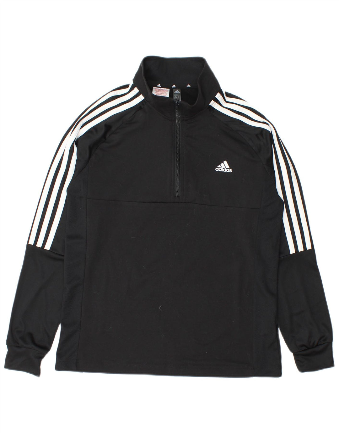 Adidas Boys Aeroready Zip Neck Pullover Trening Top 13-14 Ani Negru