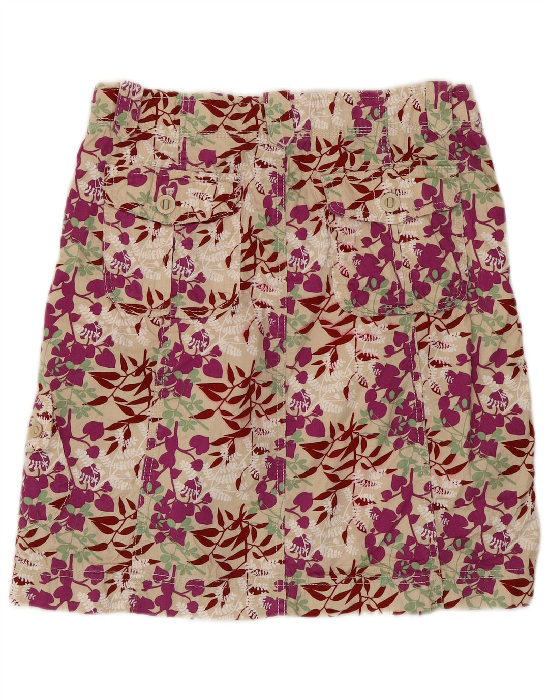 EDDIE BAUER Fusta în formă de A pentru femei US 8 Medium W30 Bej, bumbac floral