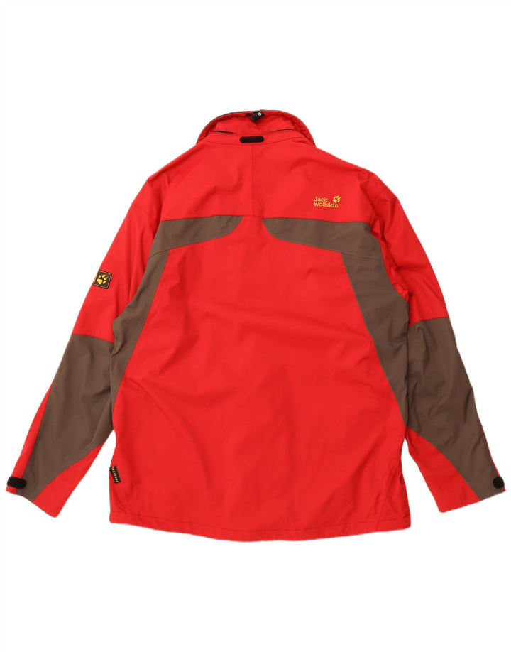 JACK WOLFSKIN Jachetă de ploaie pentru bărbați UK 44/46 XL Poliamidă color bloc roșu
