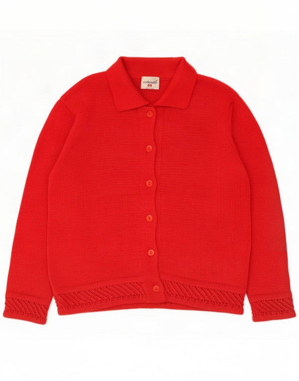 Mazzonetto Pulover cardigan pentru femei UK 16 Large Red Cotton