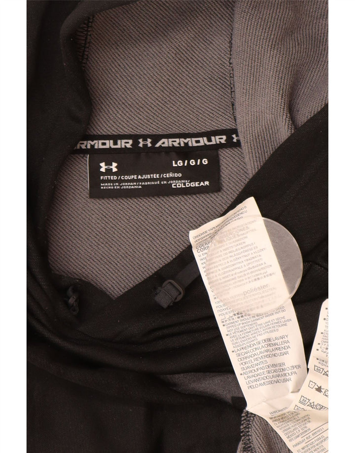 Pulover Under Armour Cold Gear Graphic pentru bărbați, poliester mare, negru