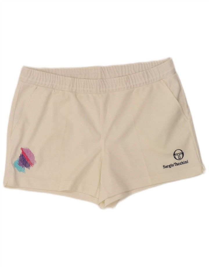 Sergio Tacchini Pantaloni scurți sport pentru bărbați IT 54 XL Poliester alb