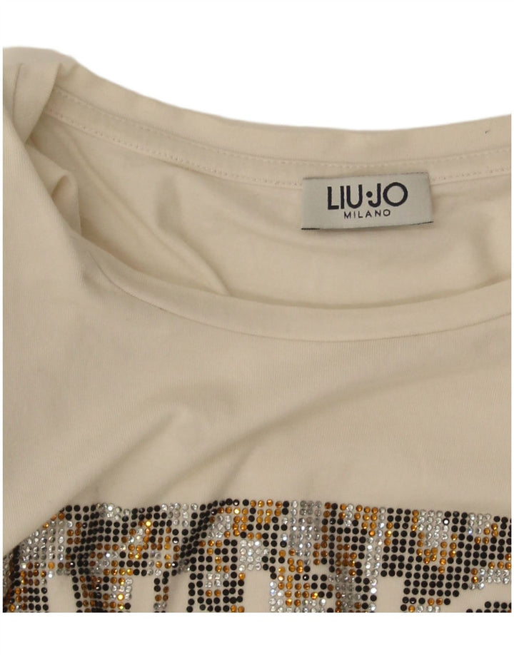 Tricou grafic Liu Jo pentru femei Top UK 10 Small White