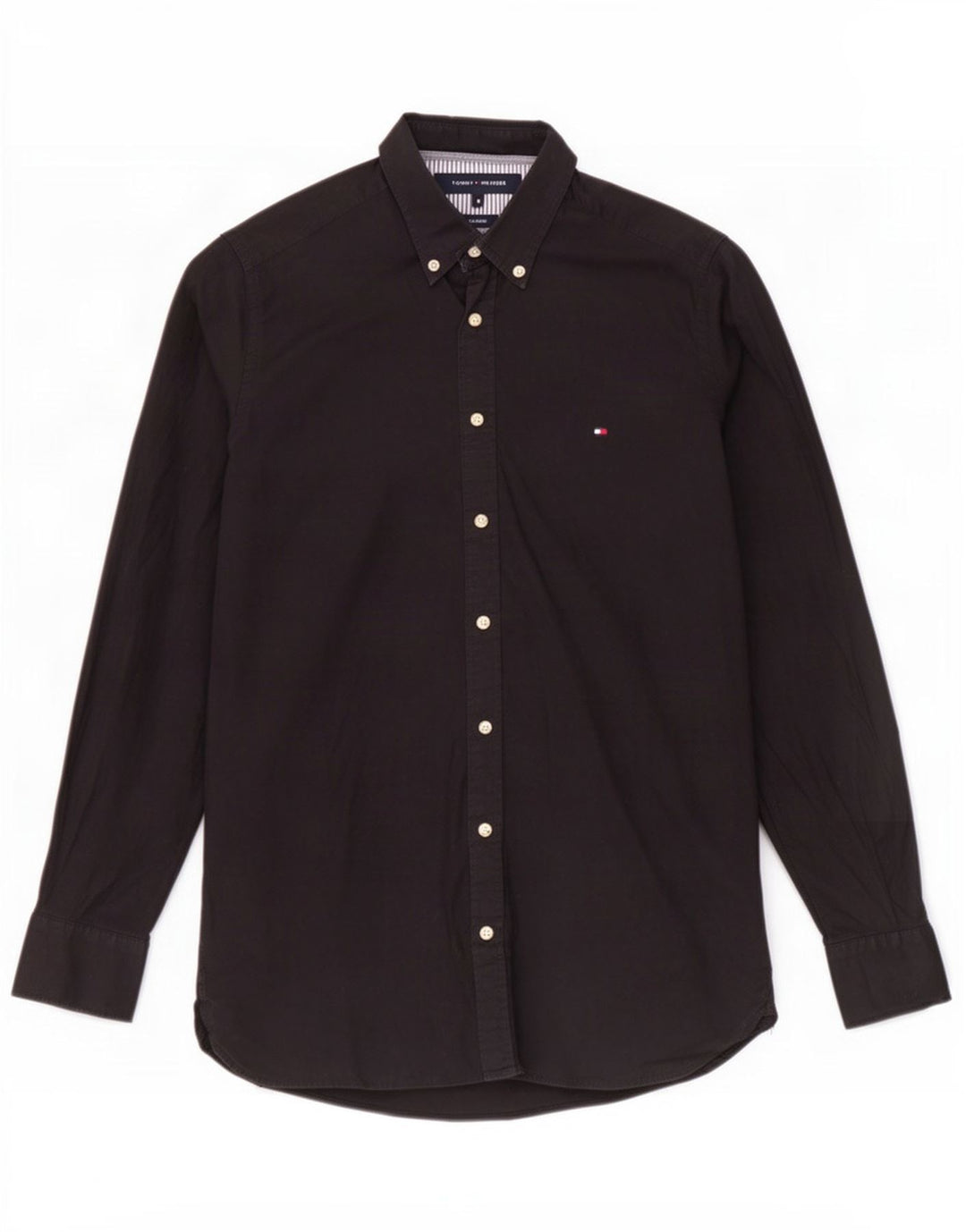 Cămașă stretch pentru bărbați Tommy Hilfiger, bumbac mediu negru