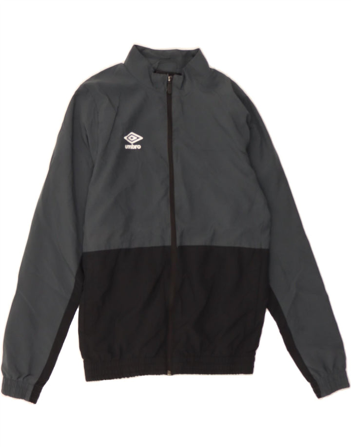 UMBRO Boys Tracksuit Top Jacket 11-12 Years Large Black Colourblock Vintage Umbro and Second-Hand Umbro from Messina Hembry 