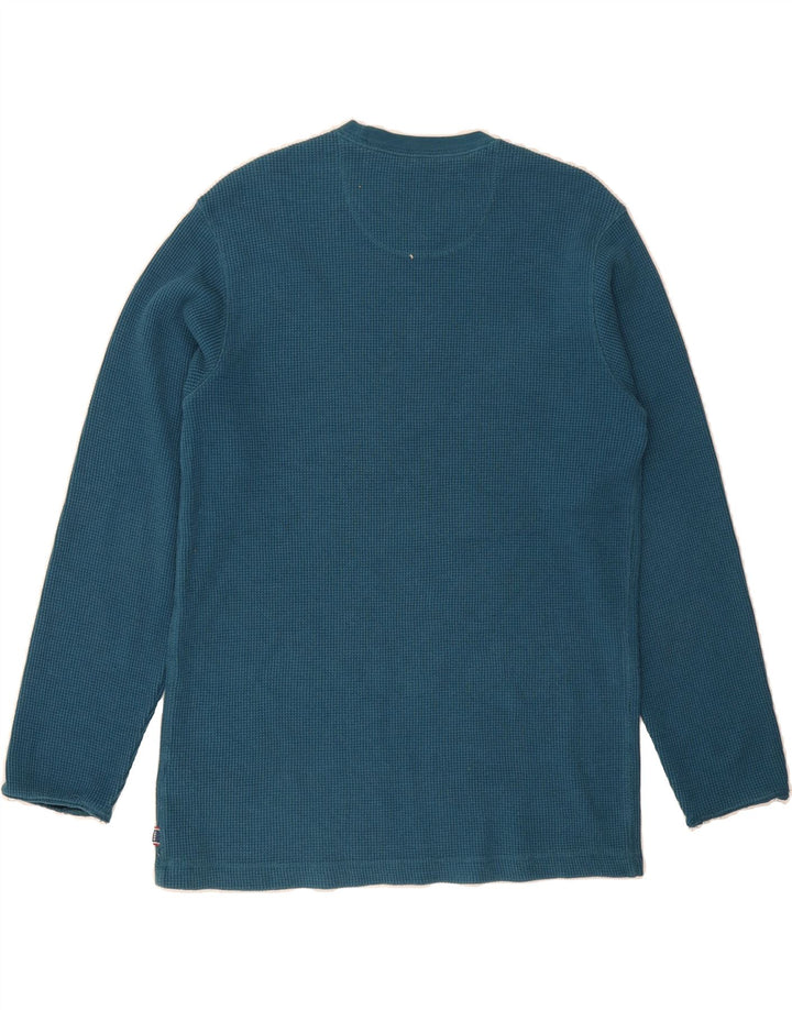 IZOD Mens Top Long Sleeve Medium Blue Cotton Vintage Izod and Second-Hand Izod from Messina Hembry 