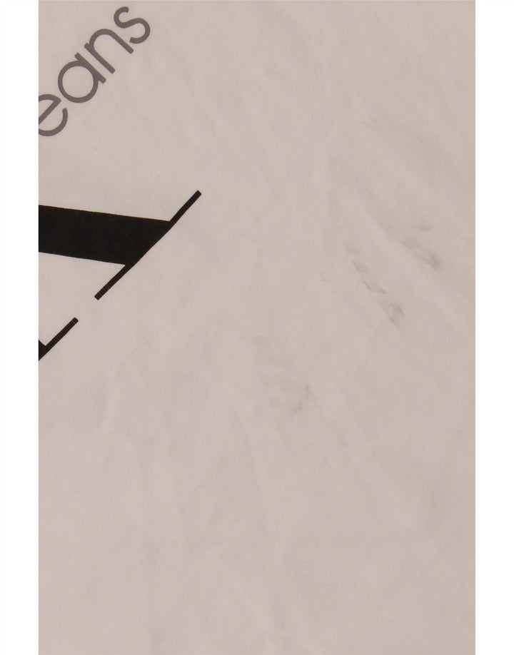 CALVIN KLEIN JEANS Tricou grafic pentru bărbați Top mic Bumbac alb