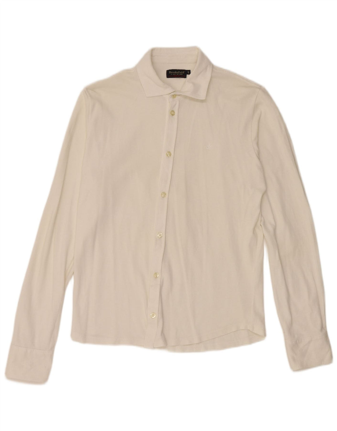Cămașă pentru bărbați Brooksfield Slim Fit IT 48 Small White