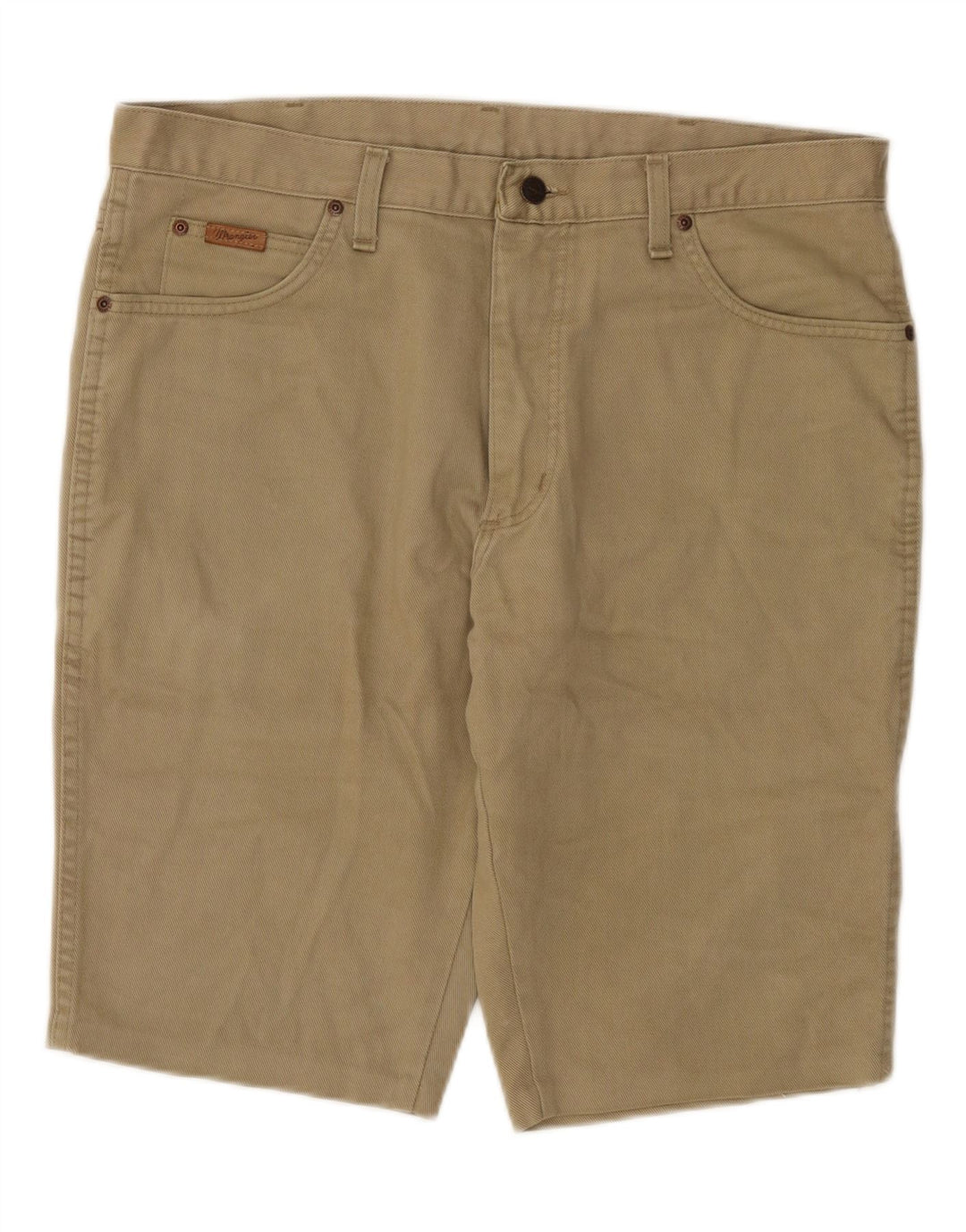 Pantaloni scurți din denim Texas Wrangler pentru bărbați W36, bumbac, bej, mari
