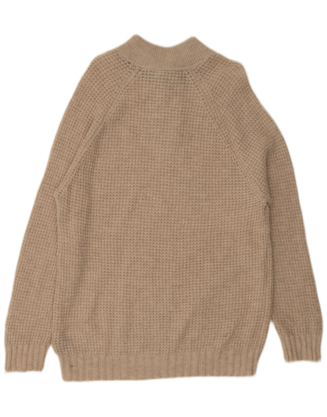 Crew Clothing Pulover pentru bărbați cu gât cu nasturi XL Lână bej