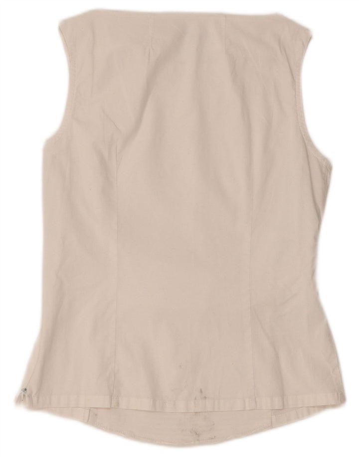 Bluză fără mâneci pentru femei NARACAMICIE UK 8 Bumbac cu dungi albe mici