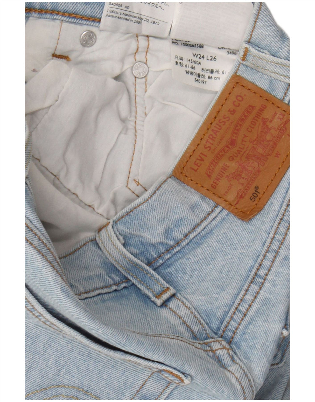 Blugi drepti 501 Graphic pentru femei LEVI'S L24 L26 Bumbac albastru
