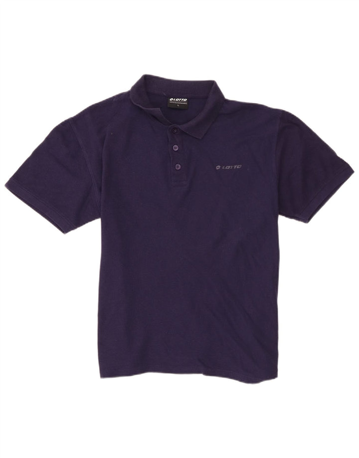 Tricou polo pentru bărbați Lotto, mare, bleumarin, bumbac