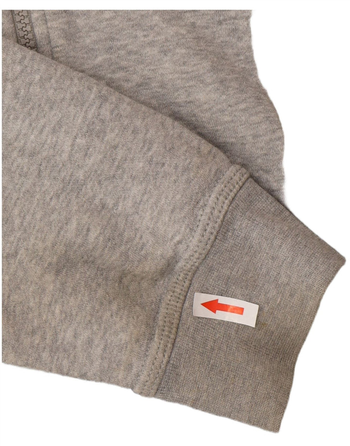 Pulover Nike pentru bărbați, cu fermoar, bumbac cu pete, gri mediu