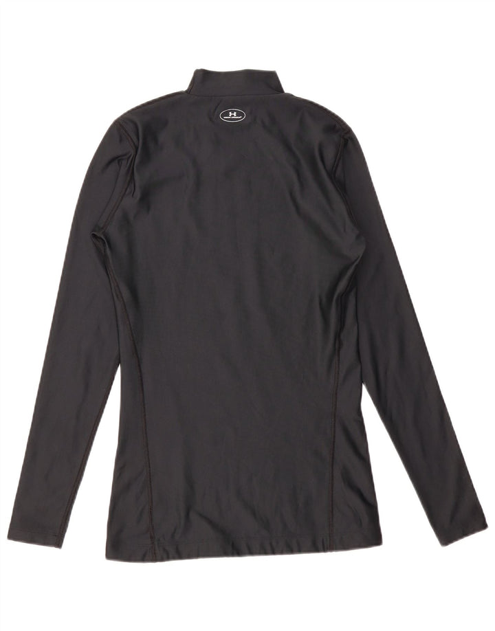 Under Armour Cold Gear Top cu mânecă lungă pentru bărbați, poliester mediu negru