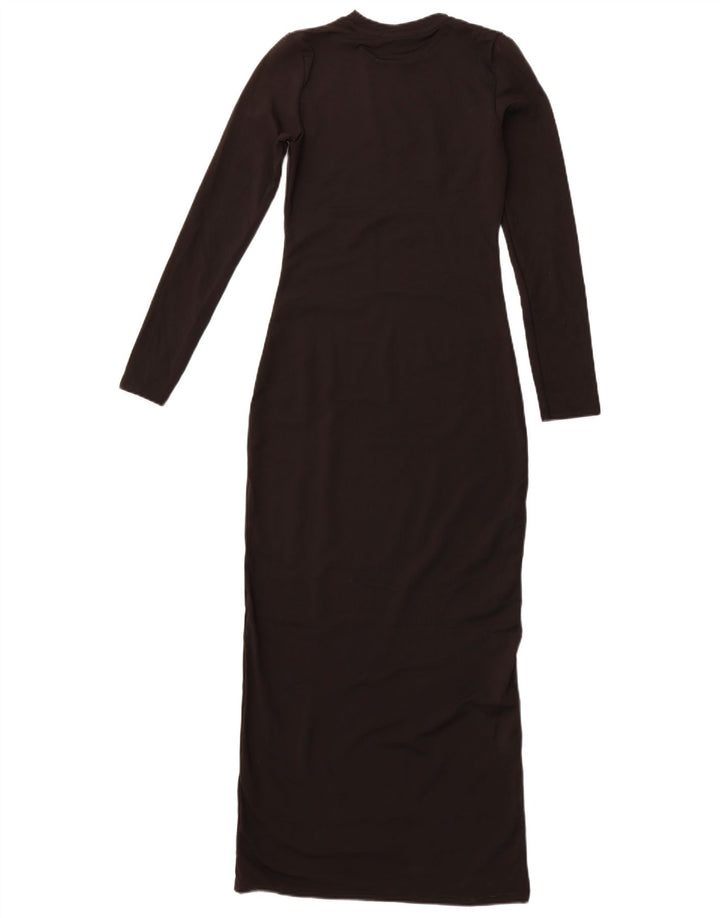 Rochie maxi cu maneci lungi ZARA UK 12 Medium Negru