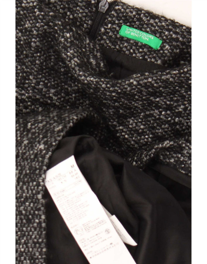 Rochie Benetton pentru femei UK 14 Lână virgină cu pete gri medii