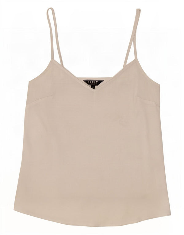 Lipsy Womens Cami Top UK 8 Small White Poliester